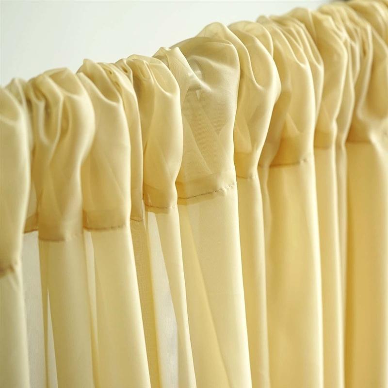 10 ft x 10 ft Sheer Voile Professional Backdrop Curtains Drapes Panels