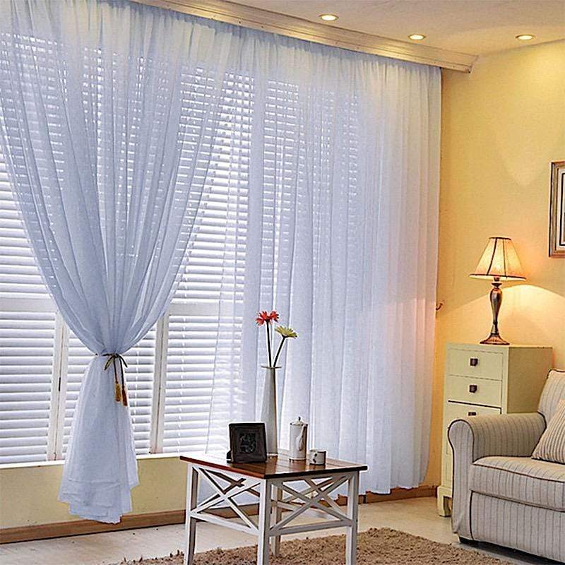 10 ft x 10 ft Sheer Voile Professional Backdrop Curtains Drapes Panels