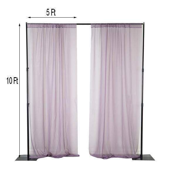 10 ft x 10 ft Sheer Voile Professional Backdrop Curtains Drapes Panels