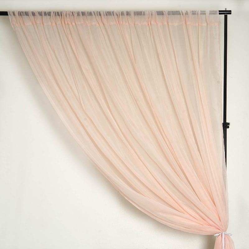 10 ft x 10 ft Sheer Voile Professional Backdrop Curtains Drapes Panels