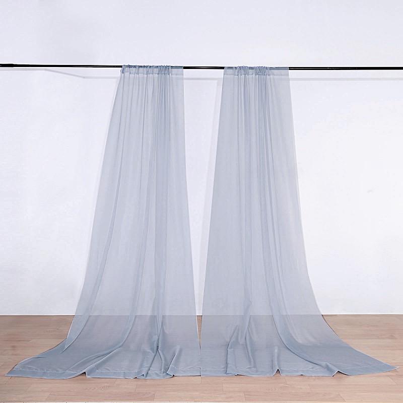 10 ft x 10 ft Sheer Voile Professional Backdrop Curtains Drapes Panels
