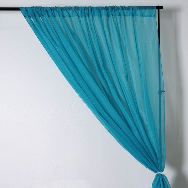 10 ft x 10 ft Sheer Voile Professional Backdrop Curtains Drapes Panels