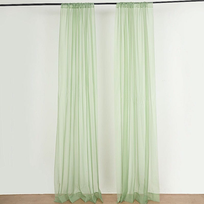 10 ft x 10 ft Sheer Voile Professional Backdrop Curtains Drapes Panels