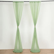 10 ft x 10 ft Sheer Voile Professional Backdrop Curtains Drapes Panels
