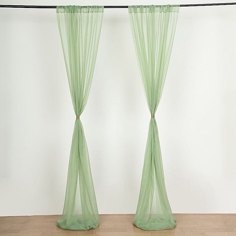 10 ft x 10 ft Sheer Voile Professional Backdrop Curtains Drapes Panels