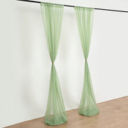 10 ft x 10 ft Sheer Voile Professional Backdrop Curtains Drapes Panels