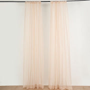 10 ft x 10 ft Sheer Voile Professional Backdrop Curtains Drapes Panels