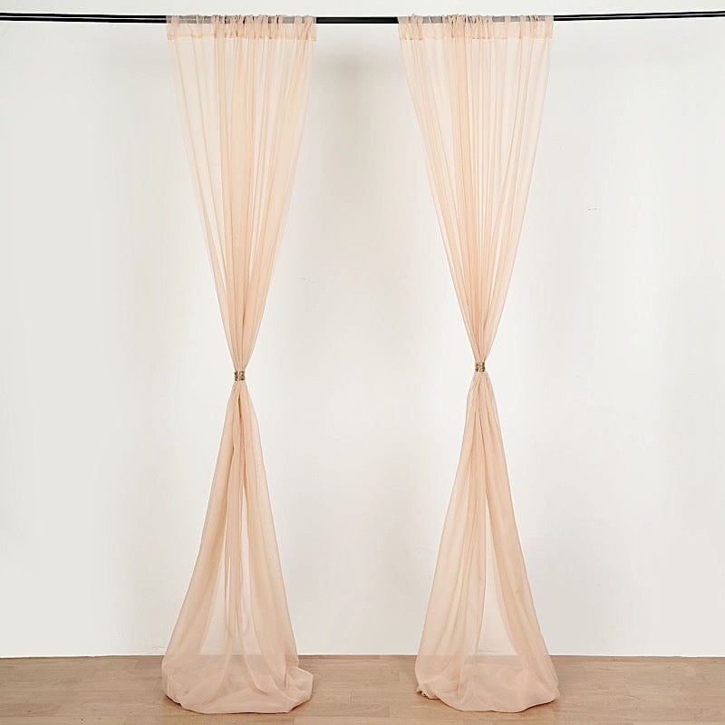 10 ft x 10 ft Sheer Voile Professional Backdrop Curtains Drapes Panels