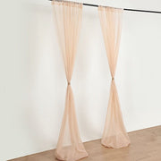 10 ft x 10 ft Sheer Voile Professional Backdrop Curtains Drapes Panels