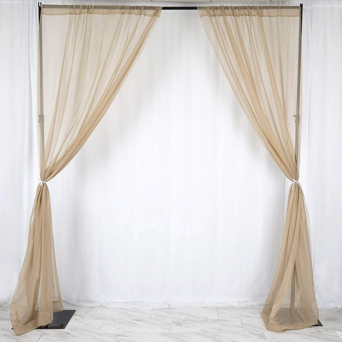 10 ft x 10 ft Sheer Voile Professional Backdrop Curtains Drapes Panels CUR_PANORGZ_010