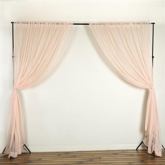10 ft x 10 ft Sheer Voile Professional Backdrop Curtains Drapes Panels CUR_PANORGZ_046