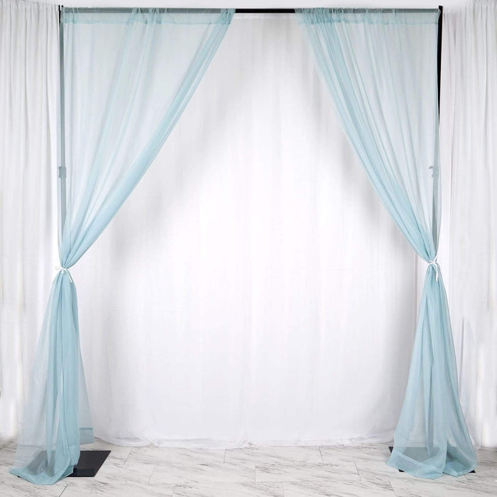 10 ft x 10 ft Sheer Voile Professional Backdrop Curtains Drapes Panels CUR_PANORGZ_079