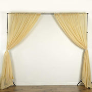 10 ft x 10 ft Sheer Voile Professional Backdrop Curtains Drapes Panels CUR_PANORGZ_CHMP