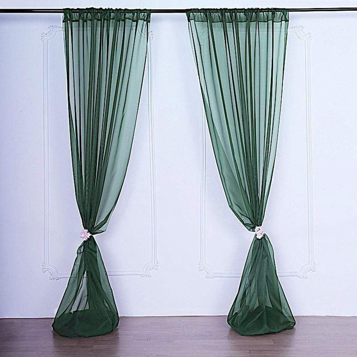 10 ft x 10 ft Sheer Voile Professional Backdrop Curtains Drapes Panels CUR_PANORGZ_HUNT