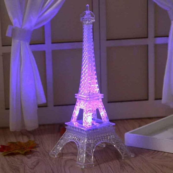 10" Light Changing LED Acrylic Eiffel Tower Centerpiece