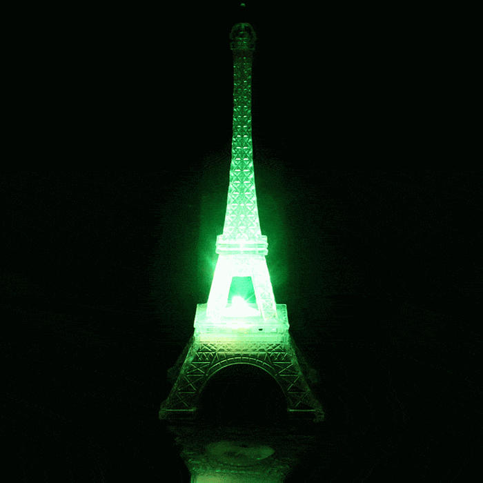 10" Light Changing LED Acrylic Eiffel Tower Centerpiece LED_FAVST10_CLR