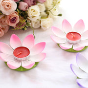 10 Lotus Flower 5" Assorted Colorful Tealight Floating Candles CAND_FLO002_5_ASST