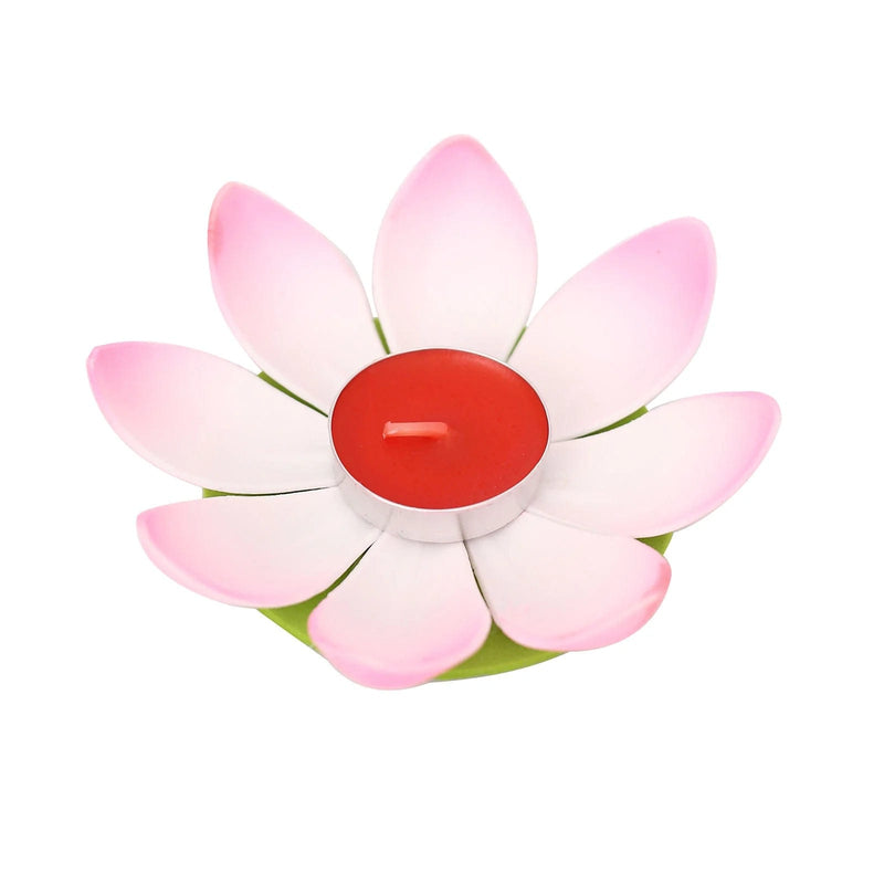 10 Lotus Flower 5" Assorted Colorful Tealight Floating Candles CAND_FLO002_5_ASST