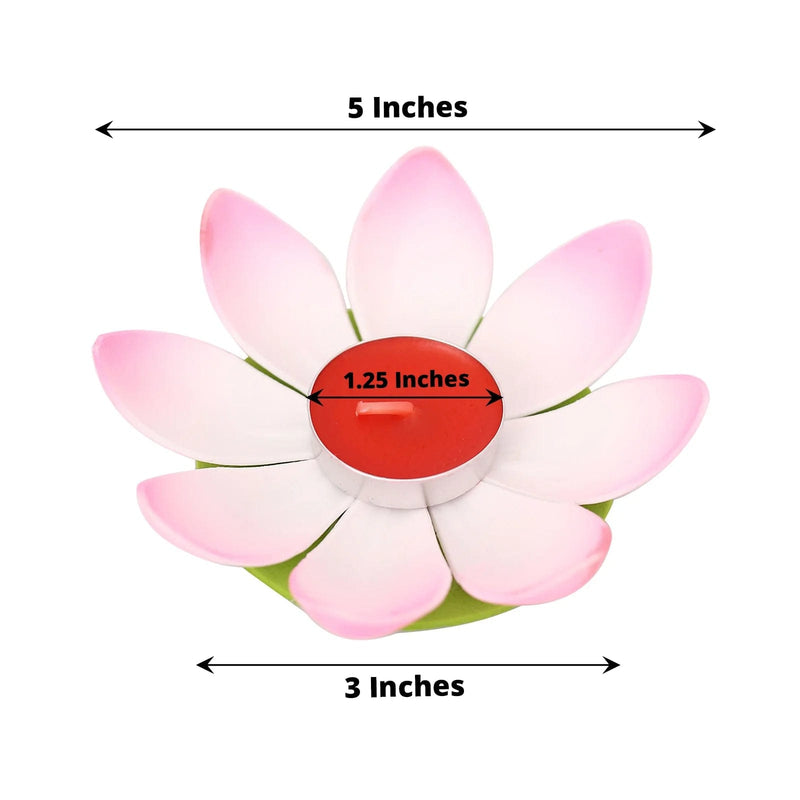 10 Lotus Flower 5" Assorted Colorful Tealight Floating Candles CAND_FLO002_5_ASST