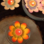10 Lotus Flower 5" Assorted Colorful Tealight Floating Candles CAND_FLO002_5_ASST