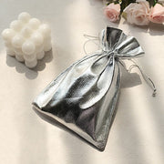 10 Metallic Lame Polyester Wedding Favor Bags with Drawstring