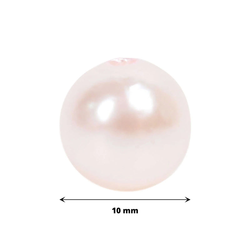 10 mm or 0.39" Faux Pearl Beads