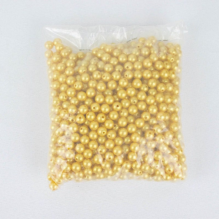 10 mm or 0.39" Faux Pearl Beads BEAD_10M_GOLD