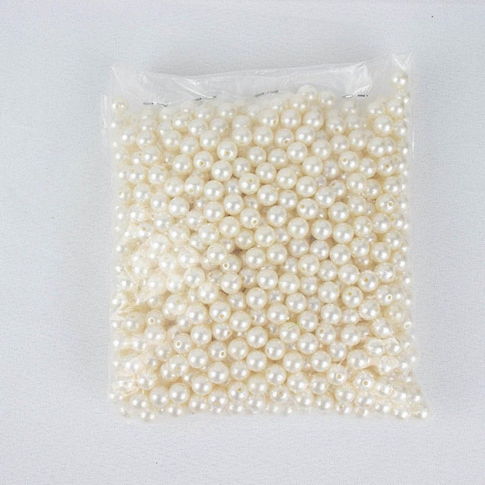 10 mm or 0.39" Faux Pearl Beads BEAD_10M_IVR