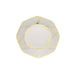 10 Octagon Plastic Salad and Dinner Plates with Gold Geometric Design - Disposable Tableware DSP_PLGO0001_8_CLGD
