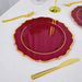 10 pcs 10" Plastic Dinner Plates With Scalloped Rim - Disposable Tableware