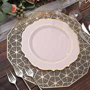 10 pcs 10" Plastic Dinner Plates With Scalloped Rim - Disposable Tableware