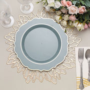 10 pcs 10" Plastic Dinner Plates With Scalloped Rim - Disposable Tableware