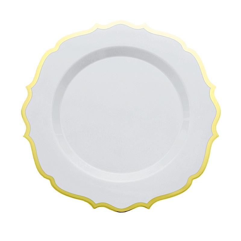 Plastic Plates With Scalloped Rim - Disposable Tableware