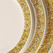 10 pcs 10" Round Dessert Plates with Lace Trim - Disposable Tableware