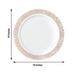 10 pcs 10" Round Dessert Plates with Lace Trim - Disposable Tableware