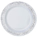 10 pcs 10" Round Dessert Plates with Lace Trim - Disposable Tableware PLST_PLA0021_WHTS
