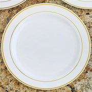 10 pcs 10" Round Dessert Plates with Trim - Disposable Tableware