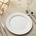 10 pcs 10" Round Dessert Plates with Trim - Disposable Tableware