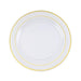 10 pcs 10" Round Dessert Plates with Trim - Disposable Tableware PLST_PLA0025_CLRG