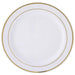 10 pcs 10" Round Dessert Plates with Trim - Disposable Tableware PLST_PLA0025_WHTG