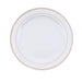 10 pcs 10" Round Dessert Plates with Trim - Disposable Tableware PLST_PLA0025_WHTR