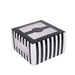 10 pcs 10" Striped Dessert Bakery Cake Boxes with Window - Black and White BOX_10X6_CAKE01_BLK