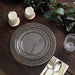 10 pcs 10" wide Round Salad Plates with Hammered Trim - Disposable Tableware