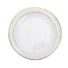 10 pcs 10" wide Round Salad Plates with Hammered Trim - Disposable Tableware DSP_PLR0007_10_CLGD