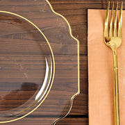 10 pcs 12" Baroque Plastic Dinner Plates - Disposable Tableware