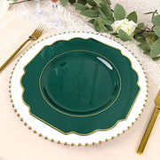 10 pcs 12" Baroque Plastic Dinner Plates - Disposable Tableware