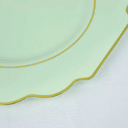 10 pcs 12" Baroque Plastic Dinner Plates - Disposable Tableware
