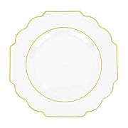 10 pcs 12" Baroque Plastic Dinner Plates - Disposable Tableware DSP_PLR0014_10_CLGD