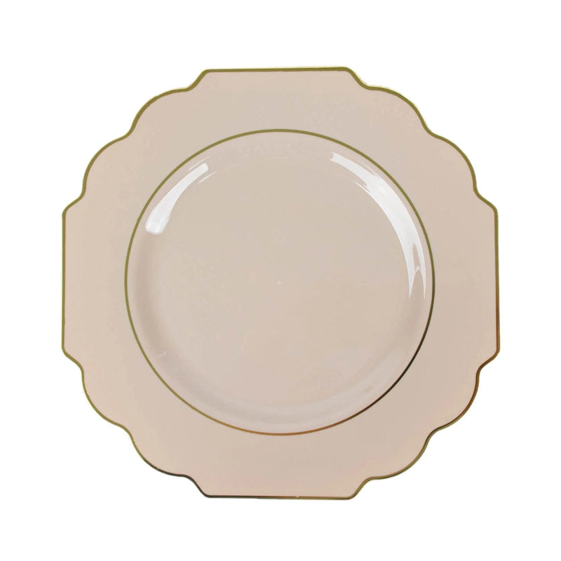 10 pcs 12" Baroque Plastic Dinner Plates - Disposable Tableware DSP_PLR0014_10_TPGD