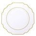 10 pcs 12" Baroque Plastic Dinner Plates - Disposable Tableware DSP_PLR0014_10_WHGD